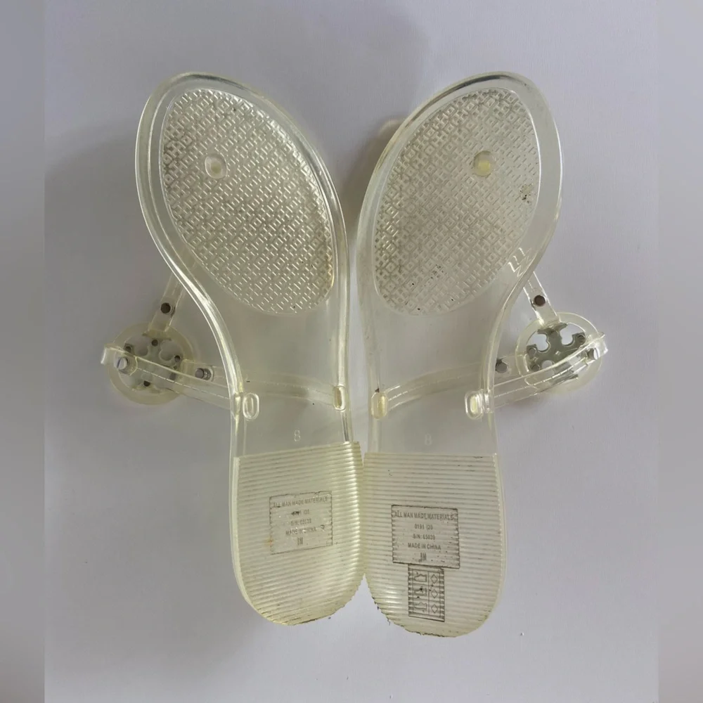 Tory Burch Mini Miller Clear Jelly Thong Sandal Women Size 6 - Picture 3 of 3
